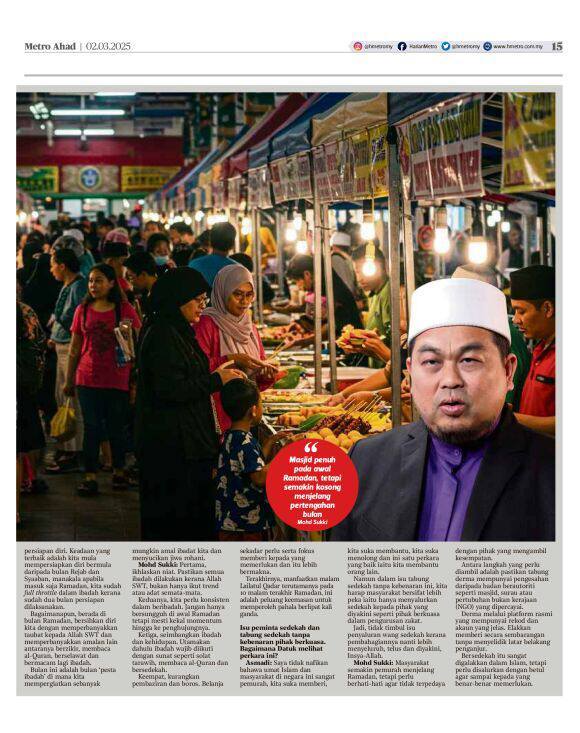 02032025 Ibadah Bukan Bermusim Masjid Penuh Awal Ramadan Tapi Makin Kosong Tengah Bulan2